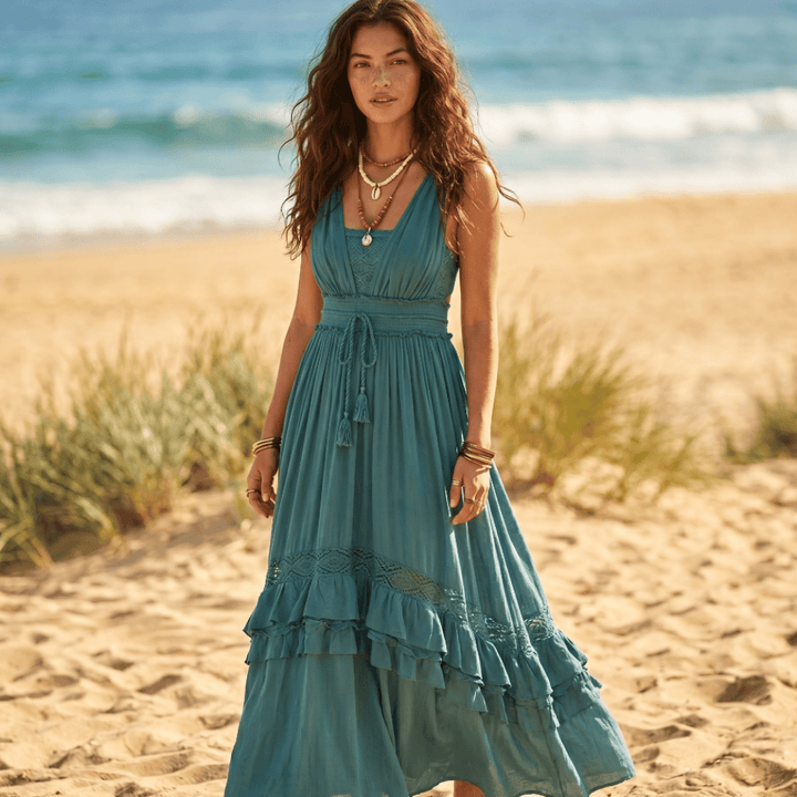 Quintessa Boho Tiered Maxi Dress