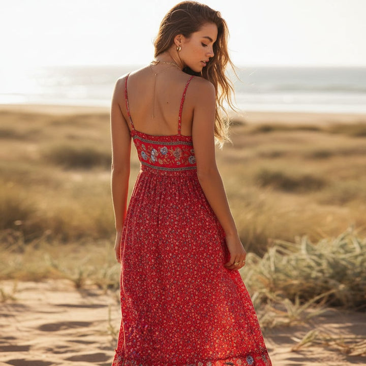 Maritza Boho Print Maxi Dress