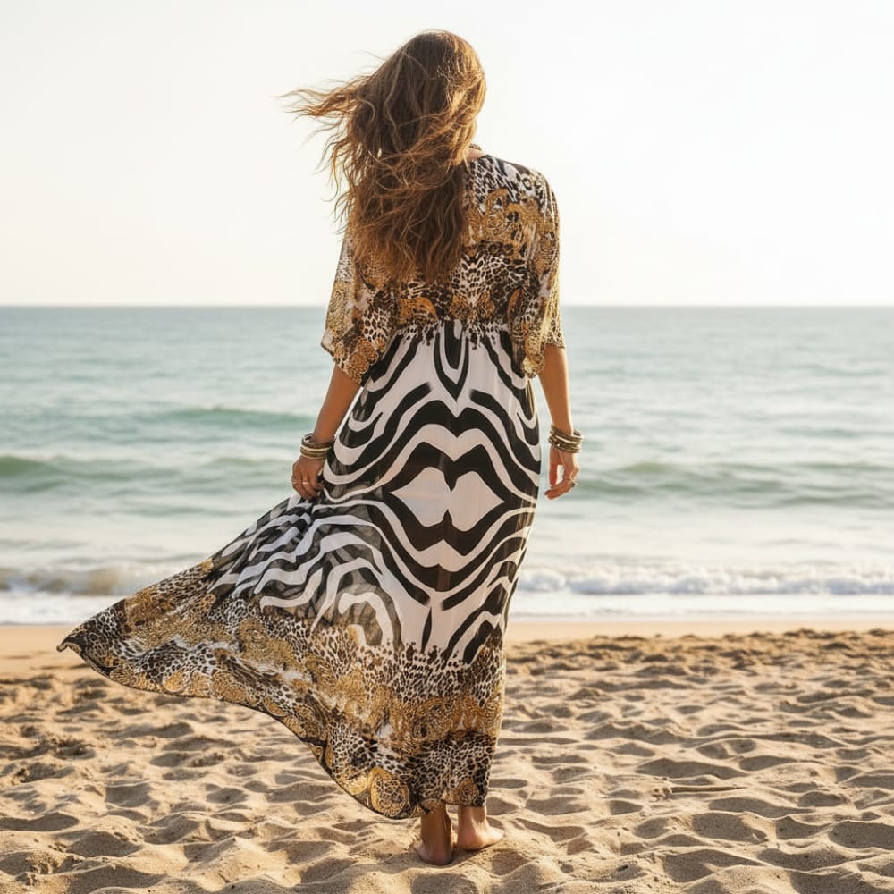 Jayla Animal Print Beach Cover Up