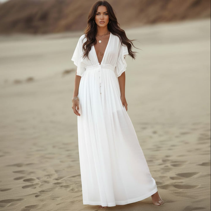 Cordelia V-Neck Flowy Maxi Dress