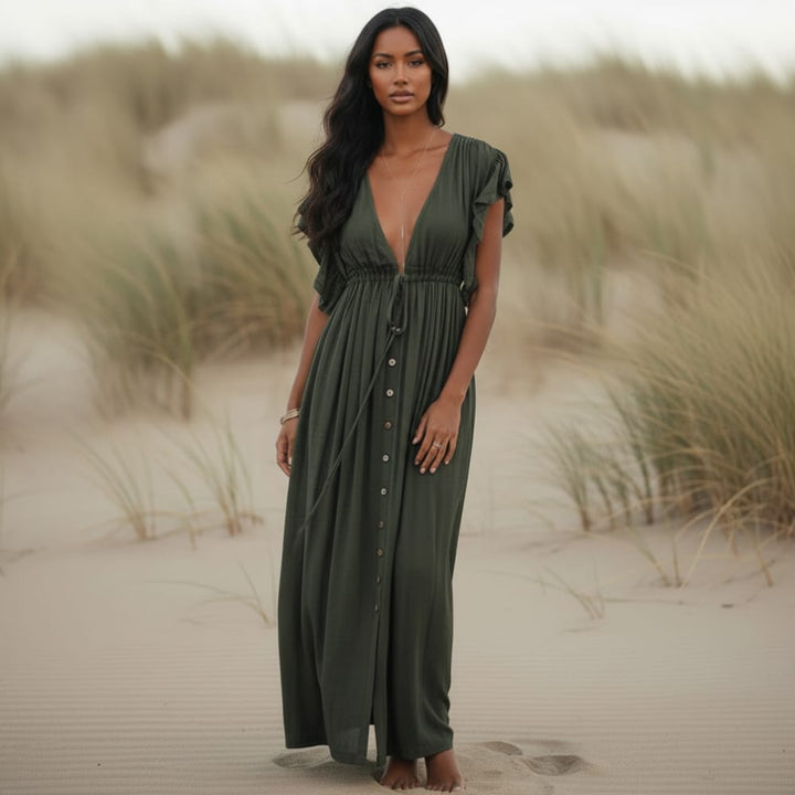 Cordelia V-Neck Flowy Maxi Dress