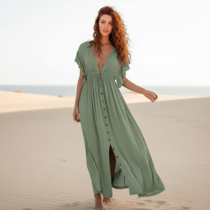 Cordelia V-Neck Flowy Maxi Dress