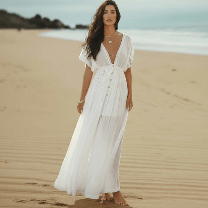 Cordelia V-Neck Flowy Maxi Dress