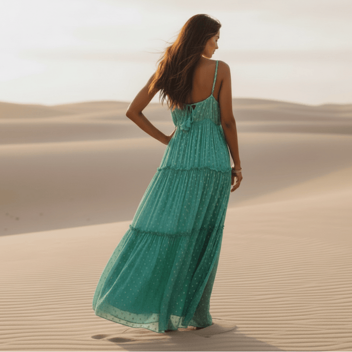 Gardenia Boho Tiered Maxi Dress