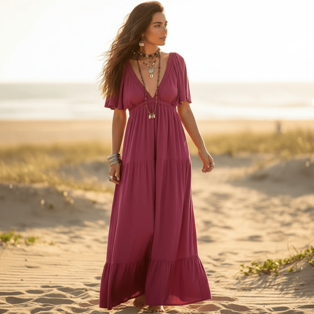 Nikita V-Neck Maxi Dress