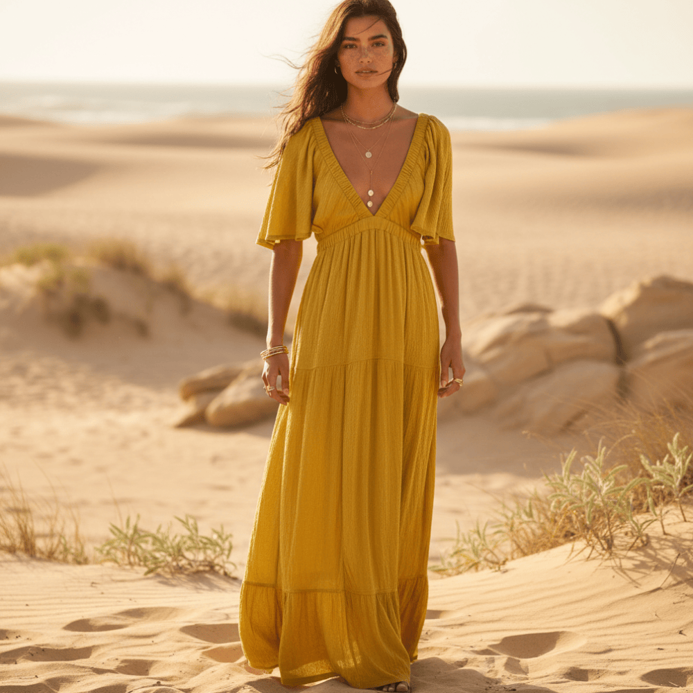 Nikita V-Neck Maxi Dress