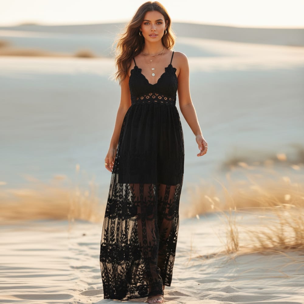 Jona Crochet Maxi Dress