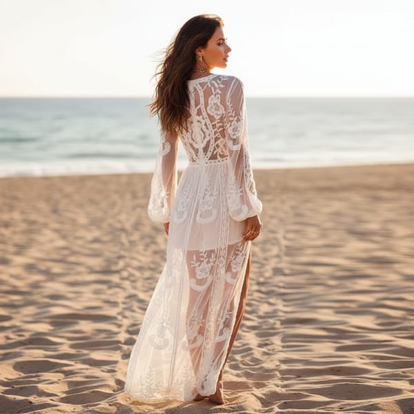 Oceane Lace V-Neck Maxi Dress