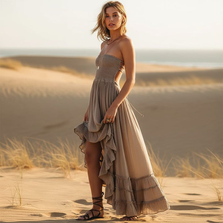 Norah Boho Tiered Maxi Skirt