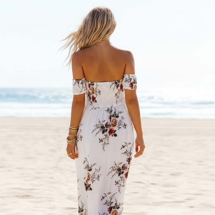 Kiera Off Shoulder Floral Maxi Dress