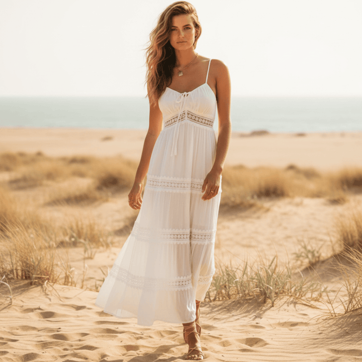 Grazia Lace Panel Maxi Dress
