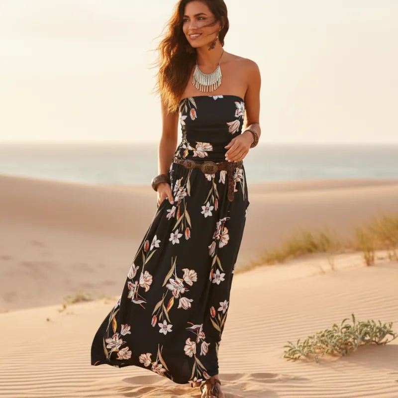 Wana Boho Floral Maxi Dress