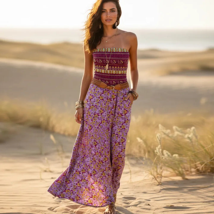 Wana Boho Floral Maxi Dress