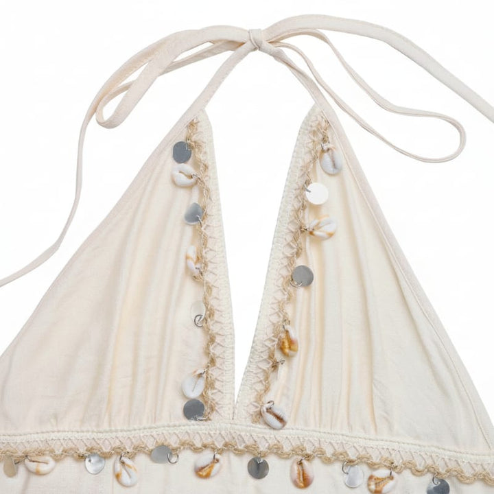 Freyja Boho Halter Maxi Dress