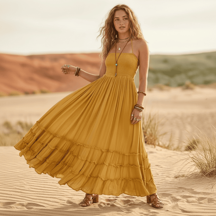 Norah Boho Tiered Maxi Skirt