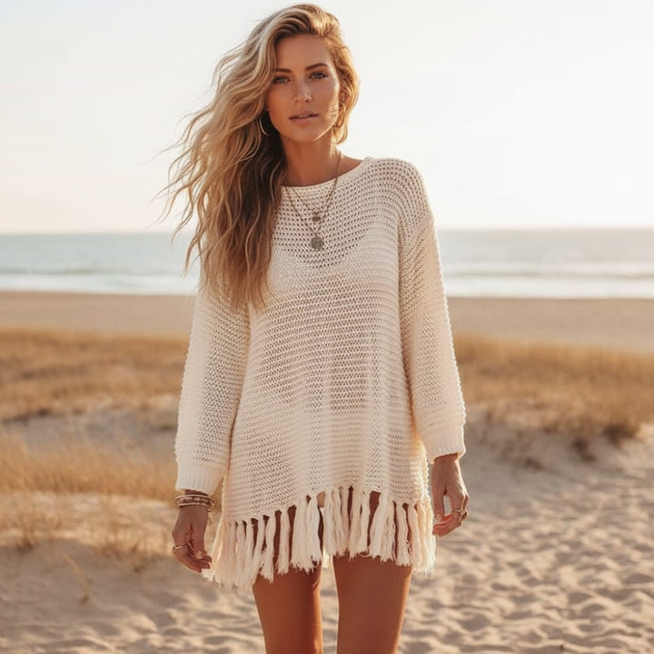 Christabel Openwork Fringe Beach Tunic