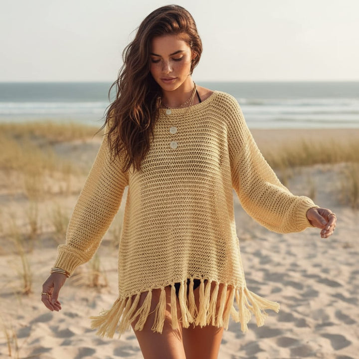 Christabel Openwork Fringe Beach Tunic