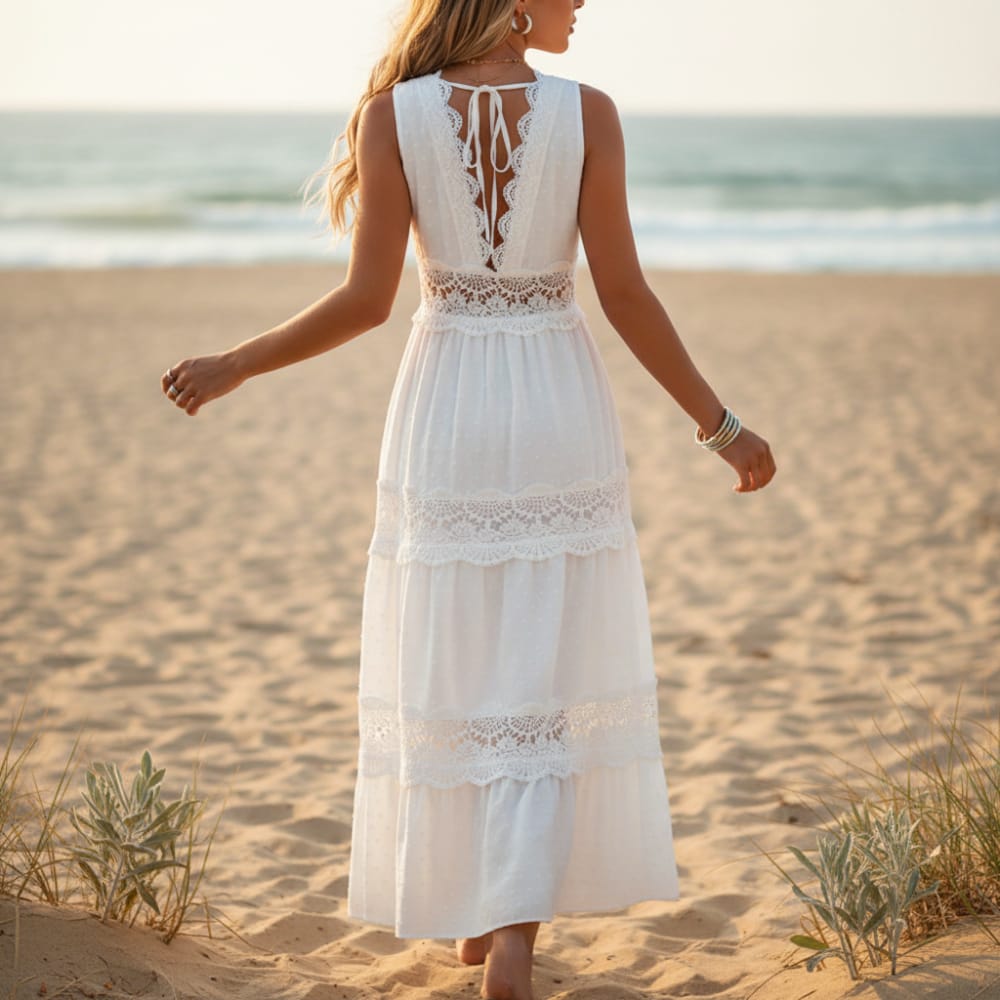 Leonie Lace Detail Maxi Dress