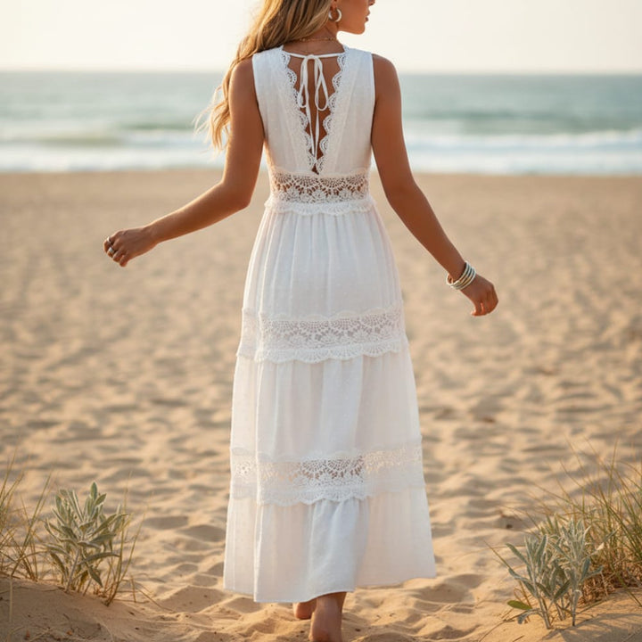 Leonie Lace Detail Maxi Dress
