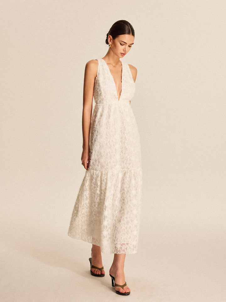Aurélie Textured Maxi Dress
