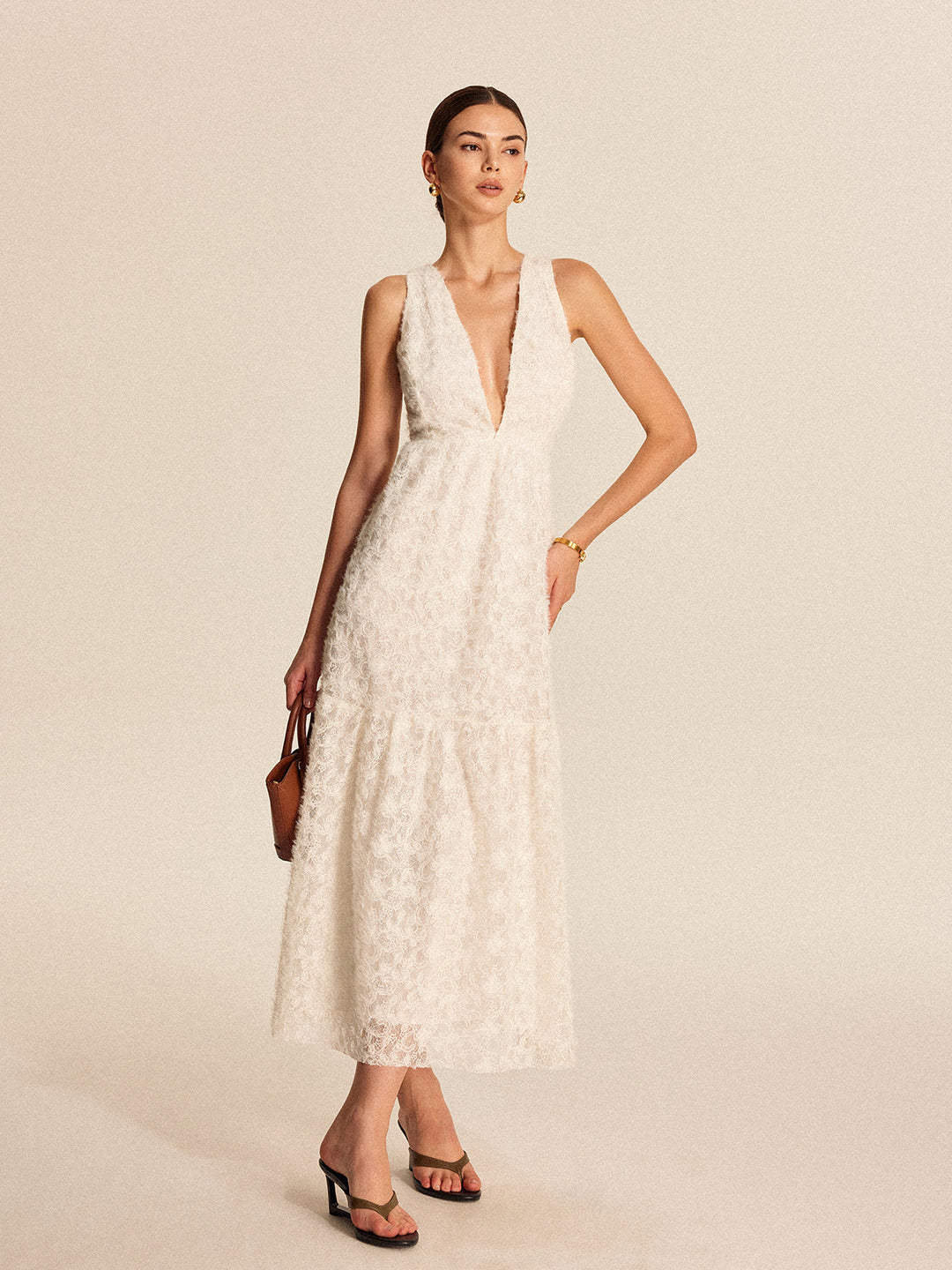 Aurélie Textured Maxi Dress