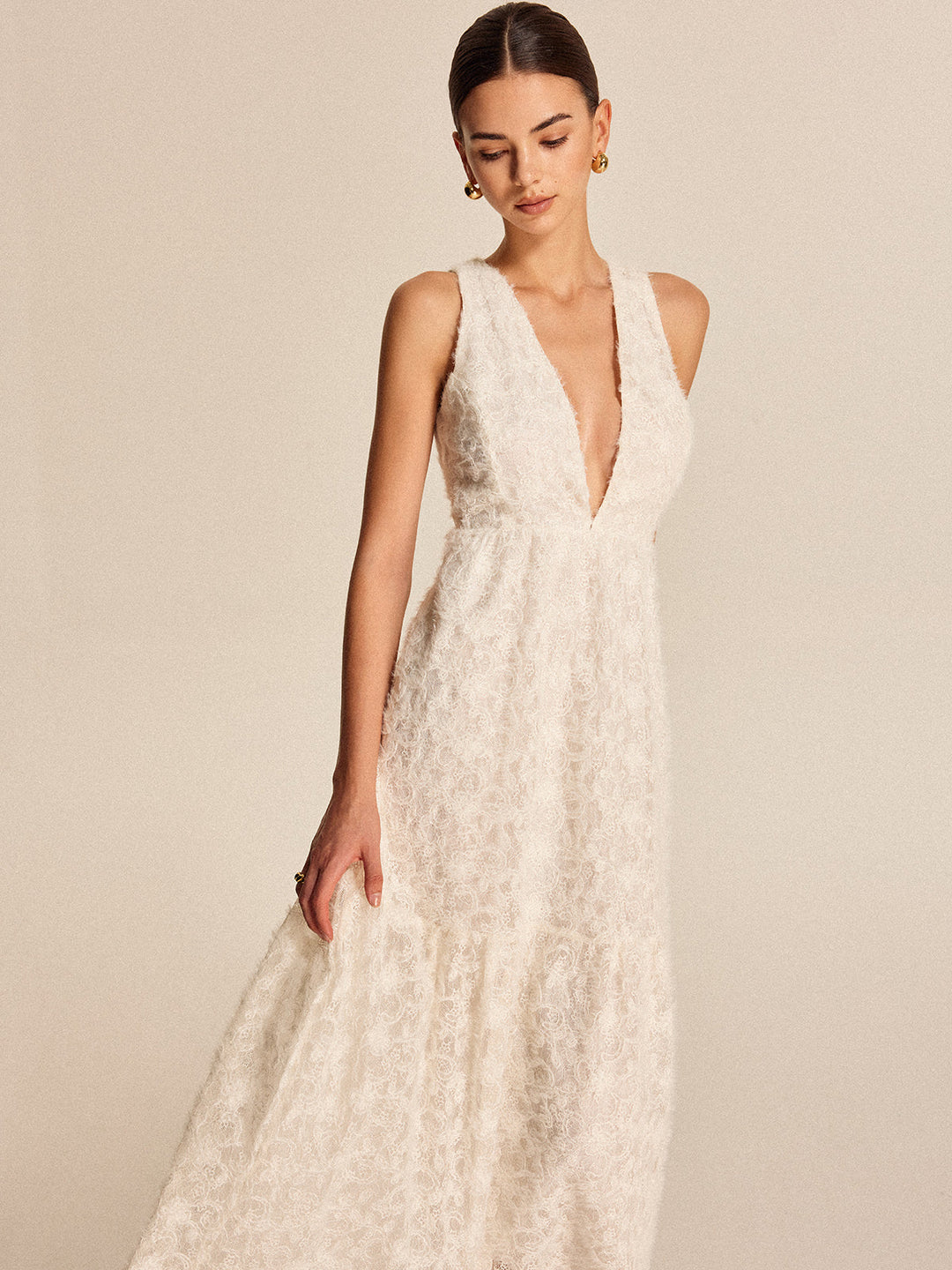Aurélie Textured Maxi Dress