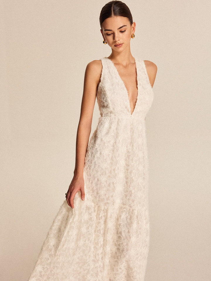 Aurélie Textured Maxi Dress