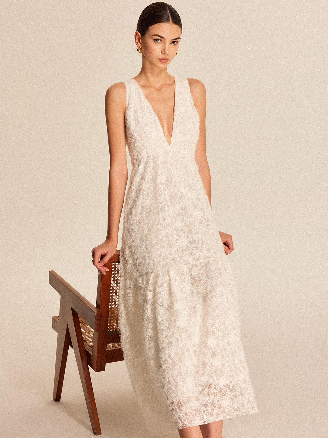 Aurélie Textured Maxi Dress