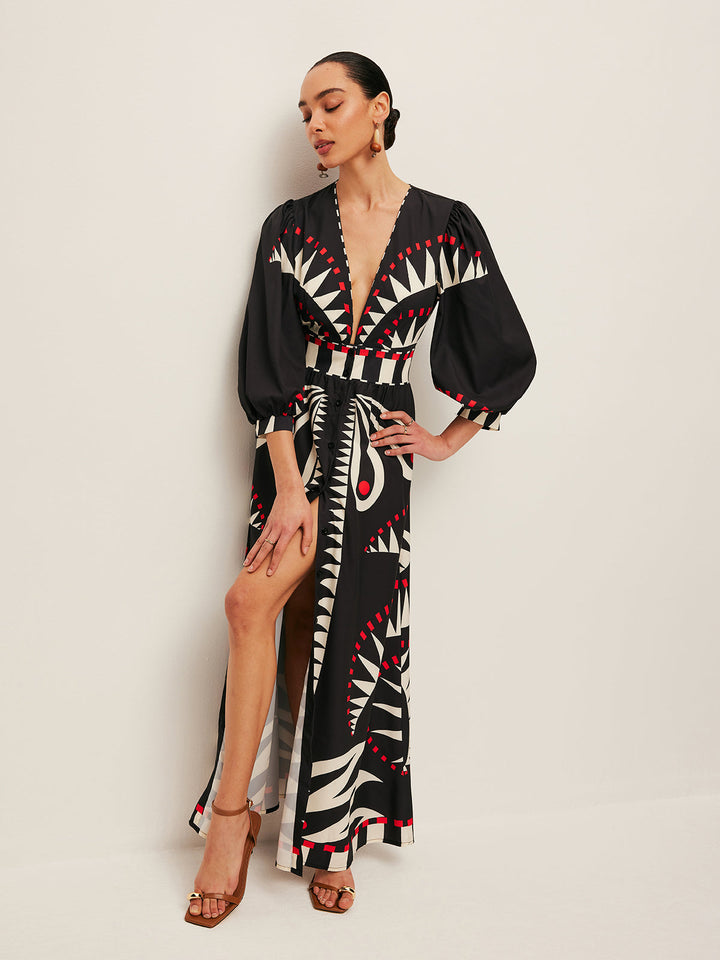 Azura Printed Maxi Dress