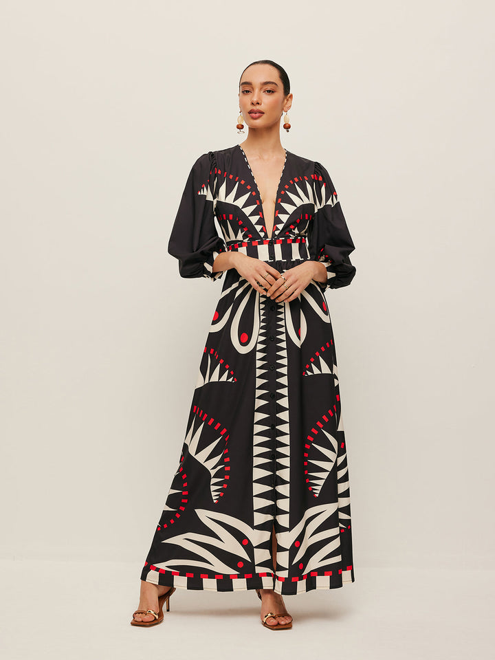 Azura Printed Maxi Dress