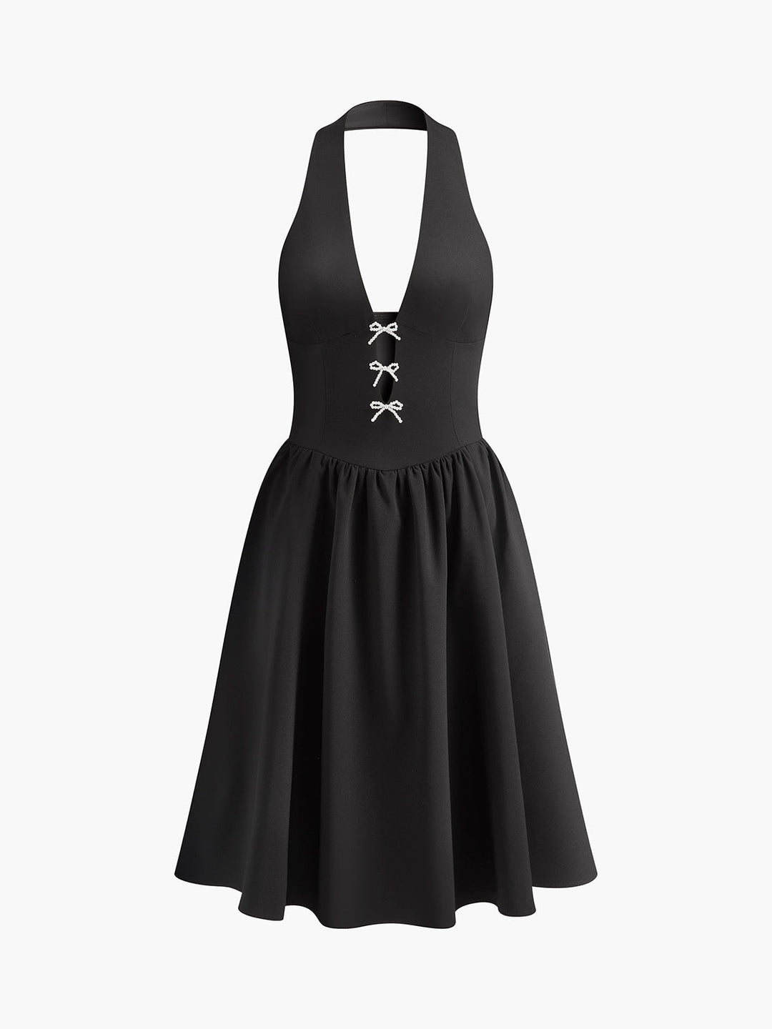 Noir Halter Mini Dress