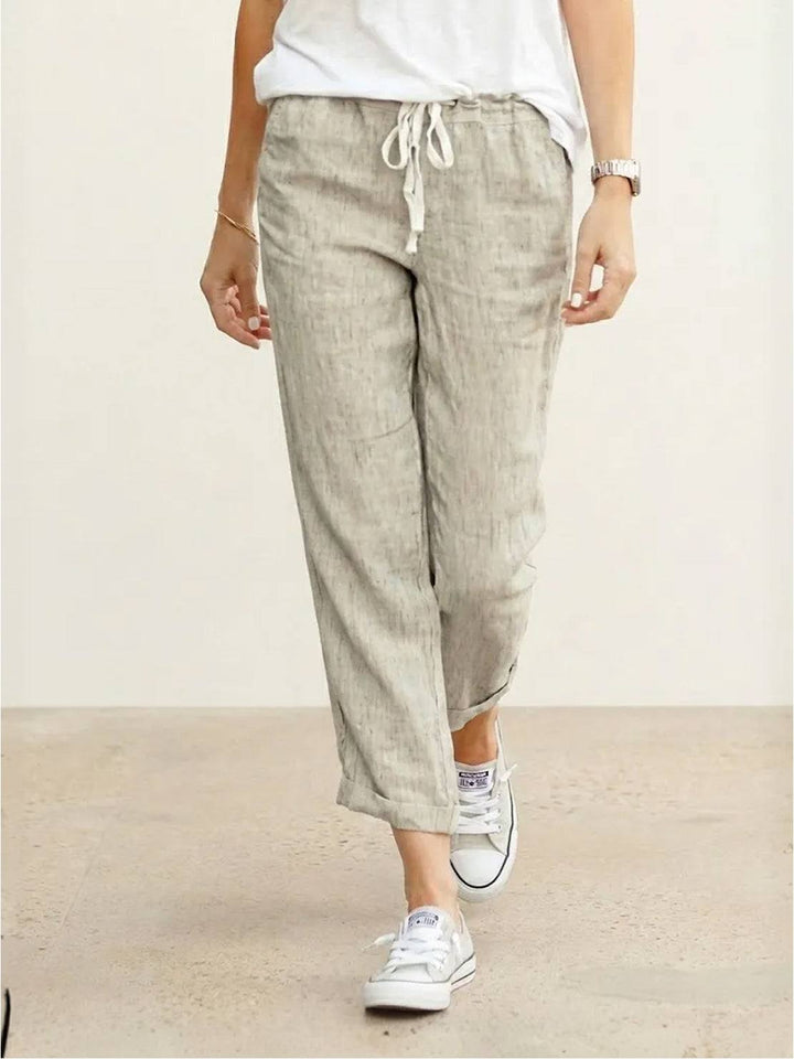 Harper Drawstring Linen Pants