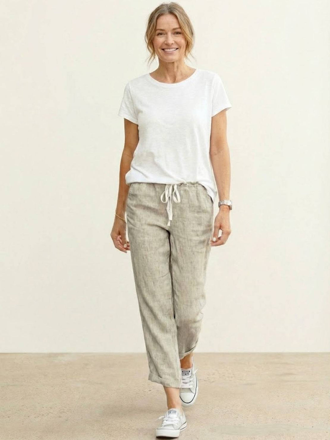 Harper Drawstring Linen Pants