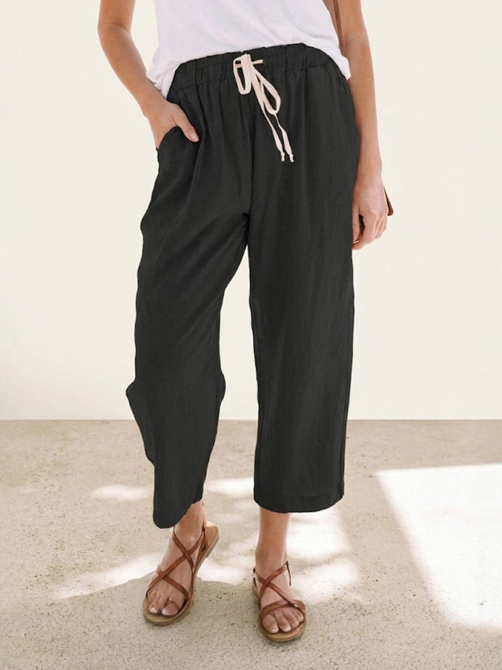 Harper Drawstring Linen Pants