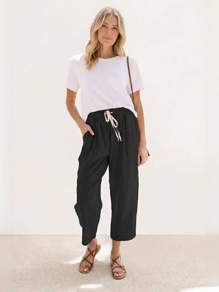 Harper Drawstring Linen Pants