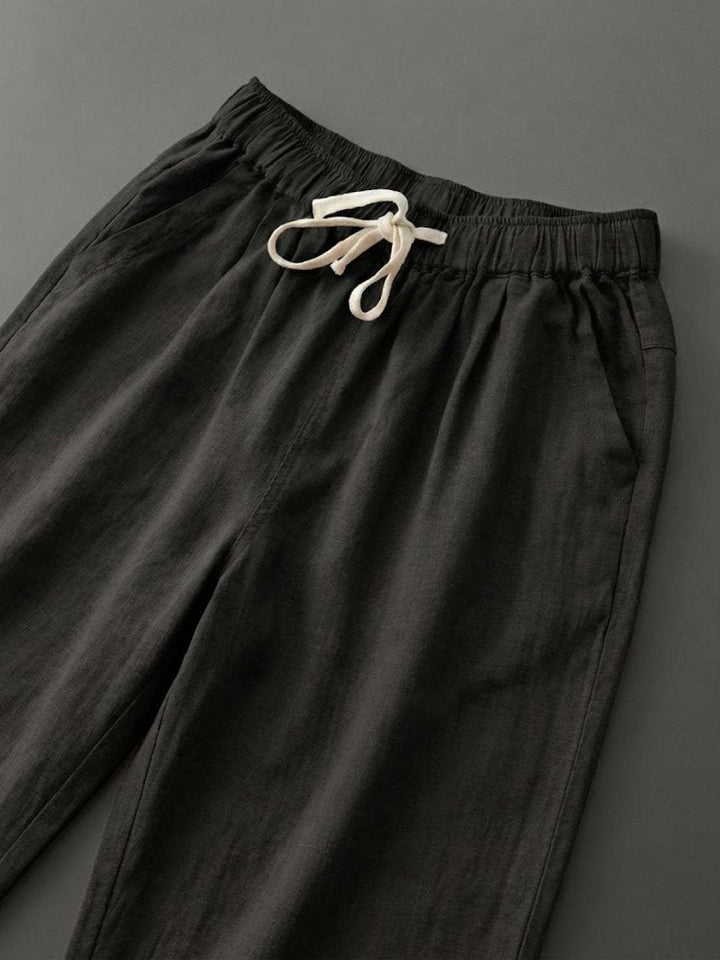 Harper Drawstring Linen Pants