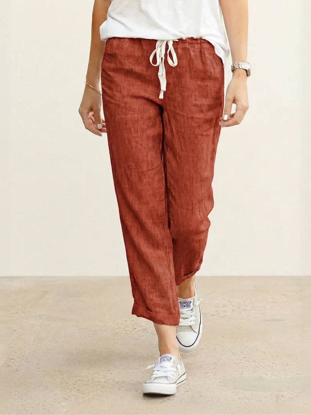 Harper Drawstring Linen Pants