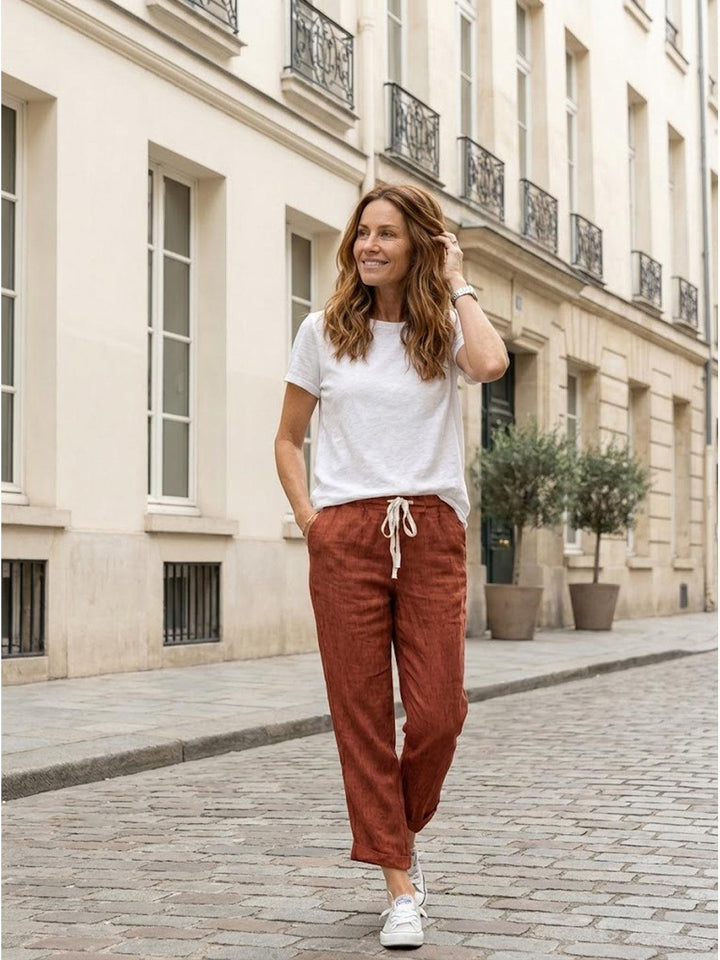 Harper Drawstring Linen Pants