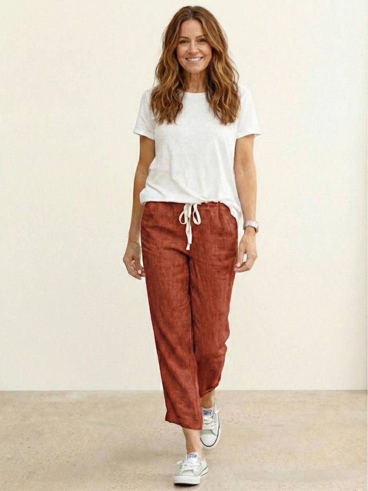 Harper Drawstring Linen Pants