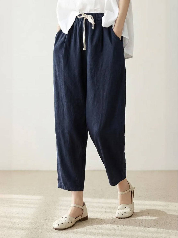 Harper Drawstring Linen Pants