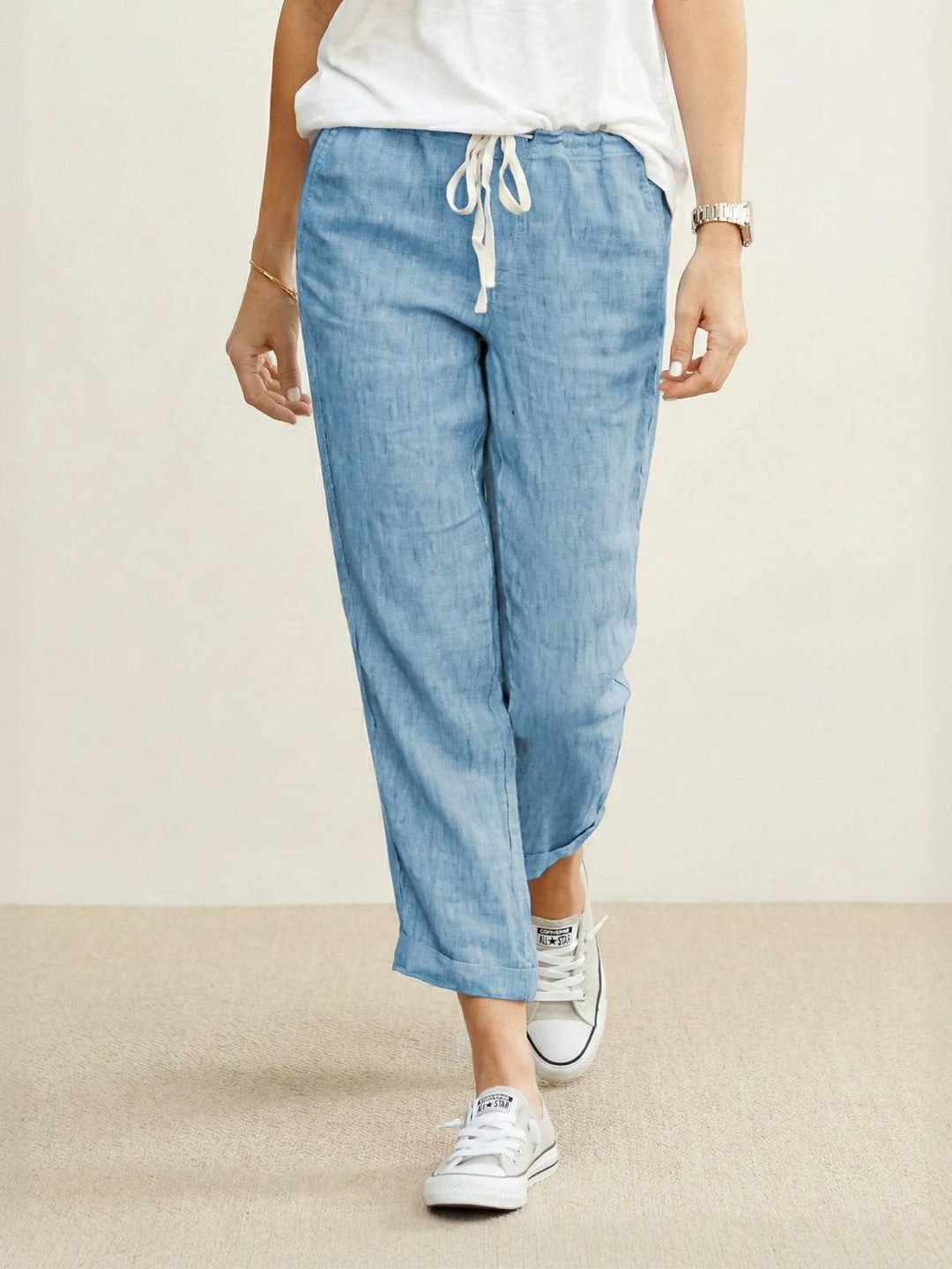 Harper Drawstring Linen Pants
