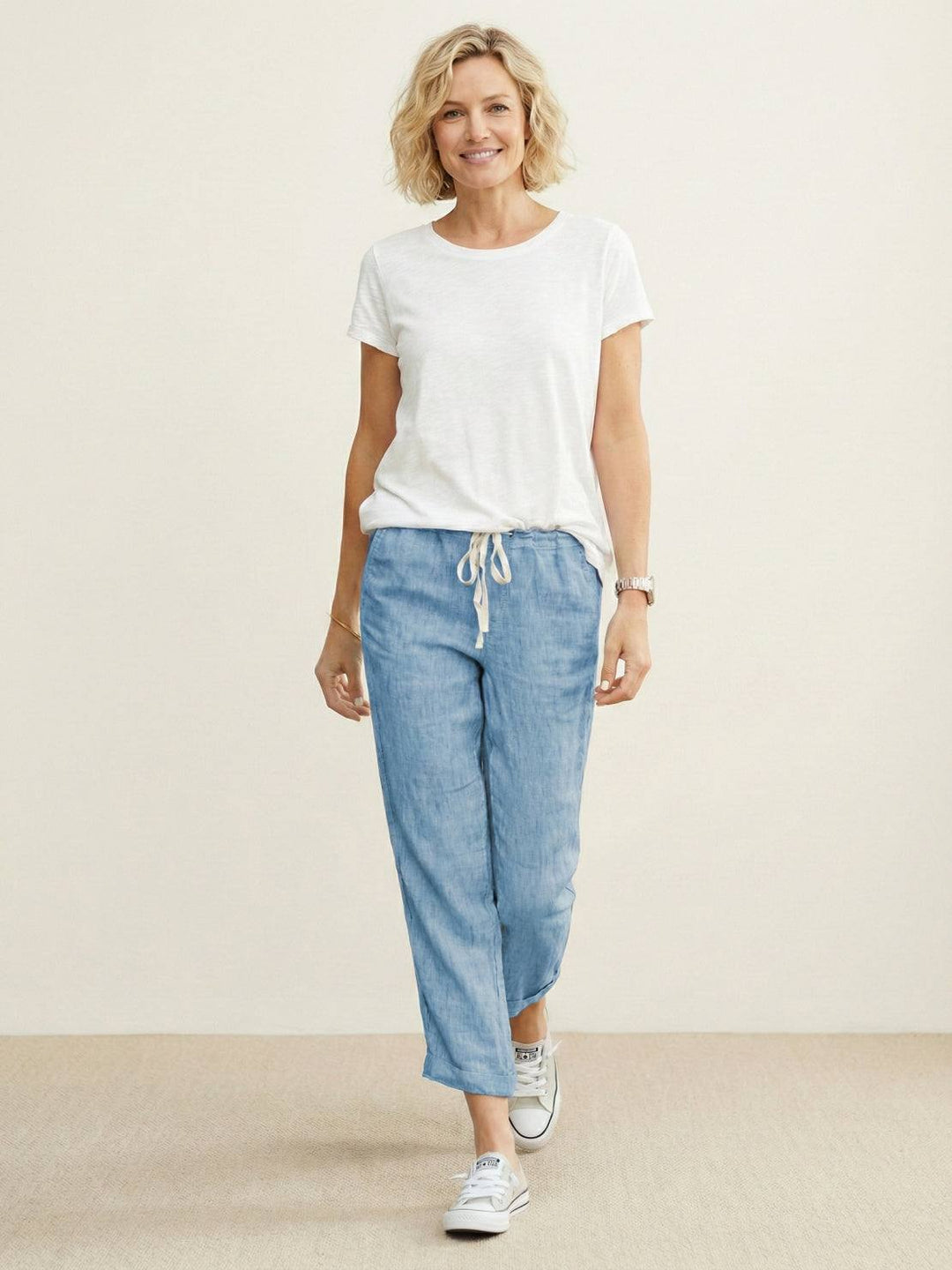 Harper Drawstring Linen Pants