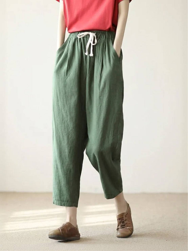 Harper Drawstring Linen Pants