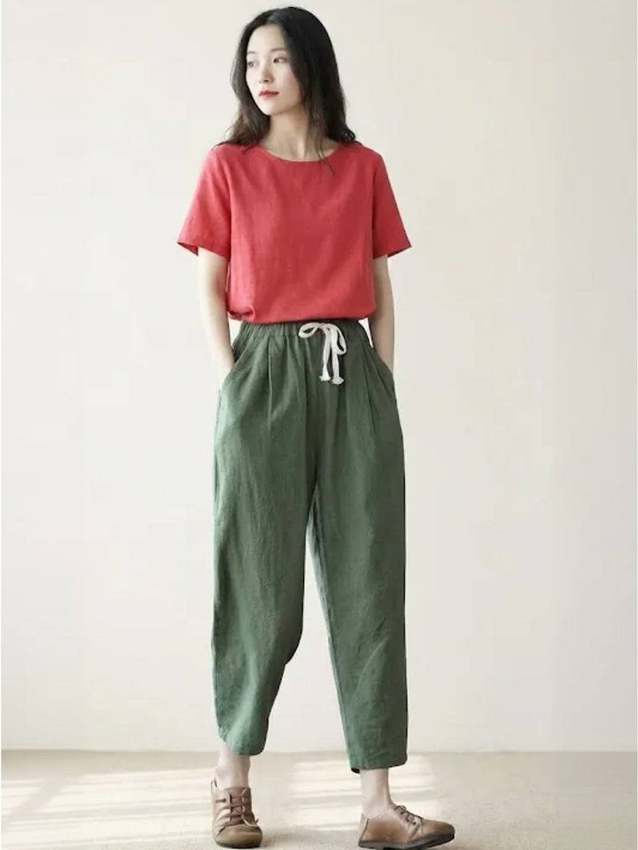 Harper Drawstring Linen Pants