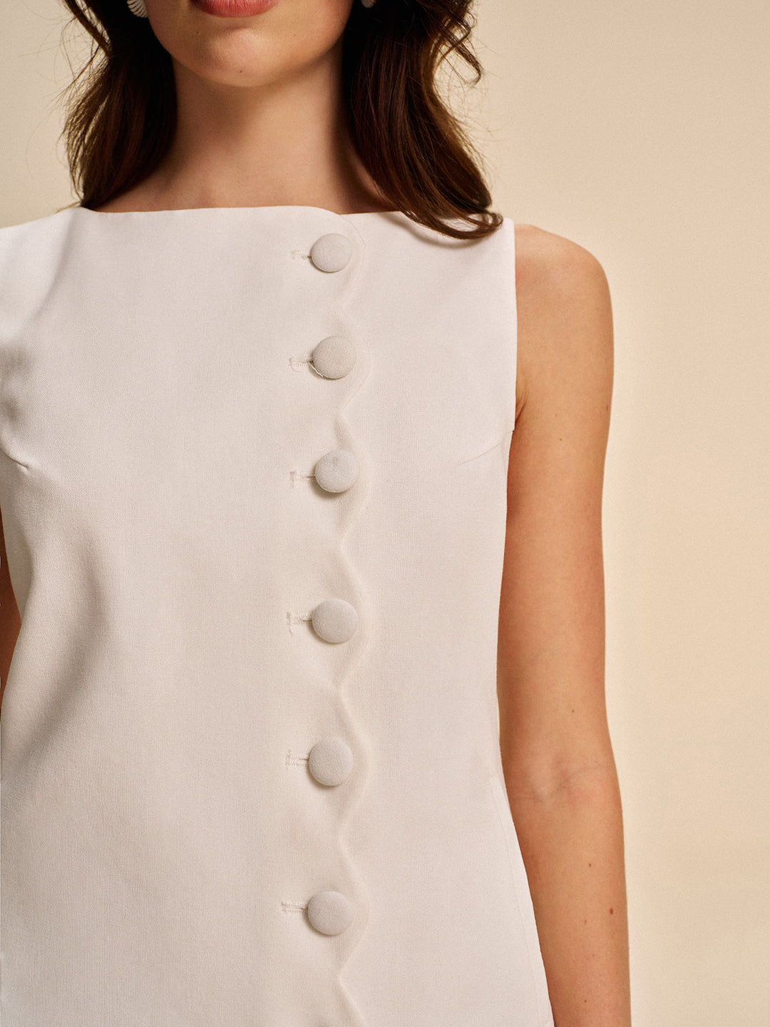 Élodie Button Mini Dress