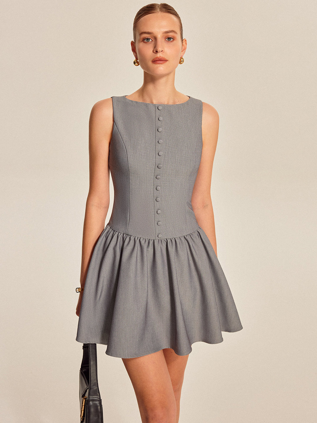 Margot Button Mini Dress