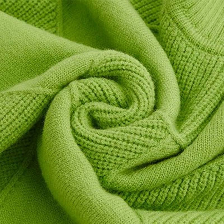 Blair Geometric Ribbed Turtleneck Sweater