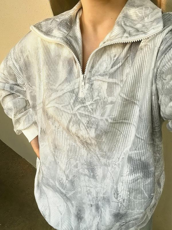 Chiara Animal Print Half Zip Pullover