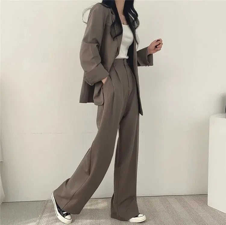 Katherine Essential Tailored Blazer & Wide-Leg Trouser Set