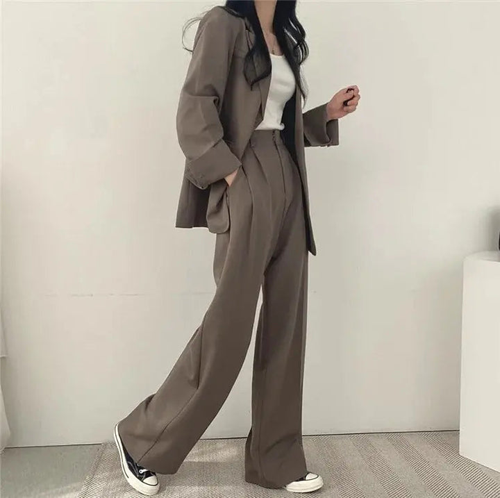 Katherine Essential Tailored Blazer & Wide-Leg Trouser Set